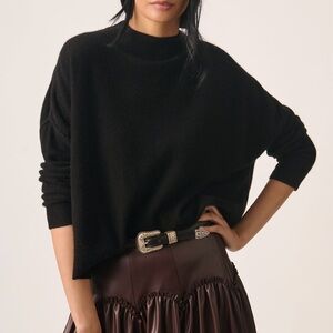 Anthropologie Pilcro Black Cashmere Women's Sweater
